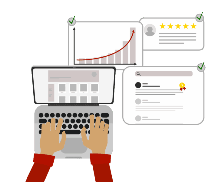 Illustration zur Analyse und Bewertung der Barrierefreiheit einer Website