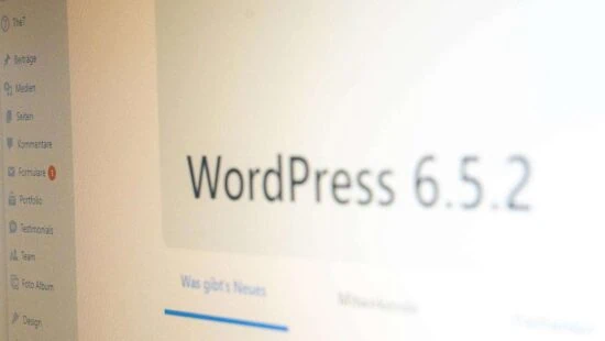 Backend von WordPress