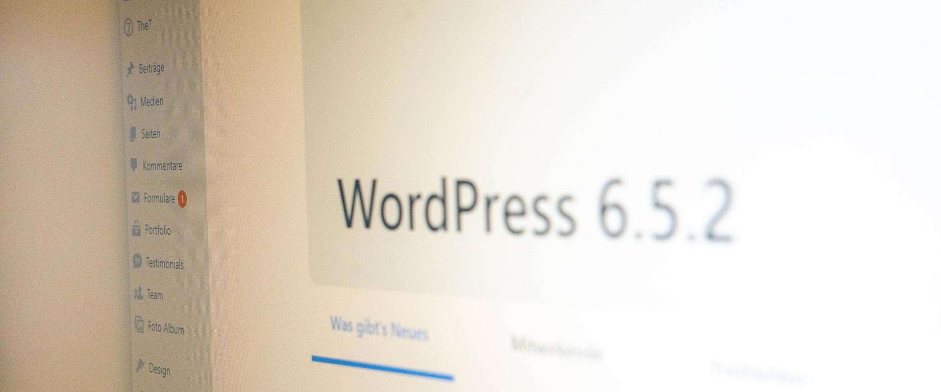 Backend von WordPress