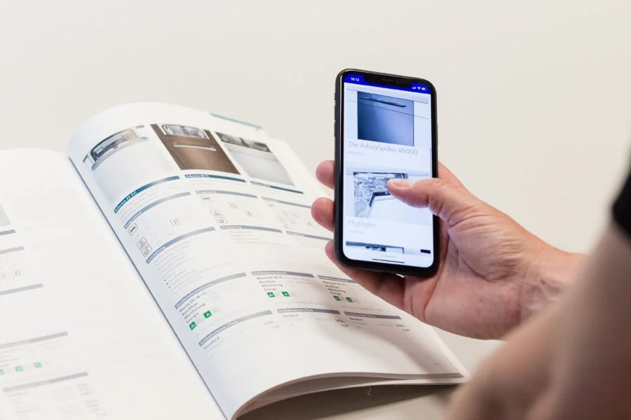 Beispiel für das Zusammenspiel von Onlinekatalog und Printversion