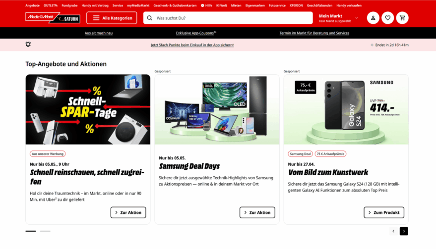 MediaMarkt Screenshot