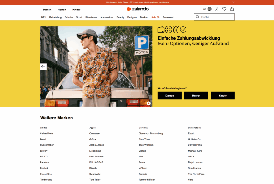 Zalando Screenshot